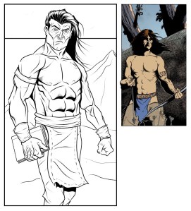 ONE TRIBE --- AD ASTRA COMIX - comparison of 2 Aboriginal characters