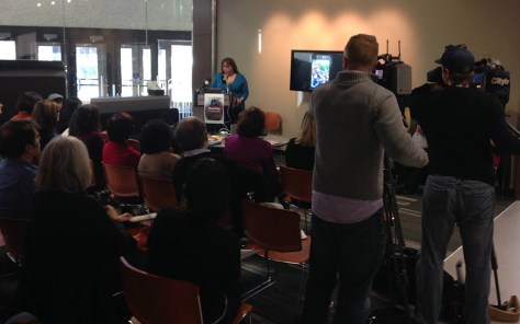 Photos from the launch of the Mazinbiige Indigenous Graphic Novel Collection, November 2013